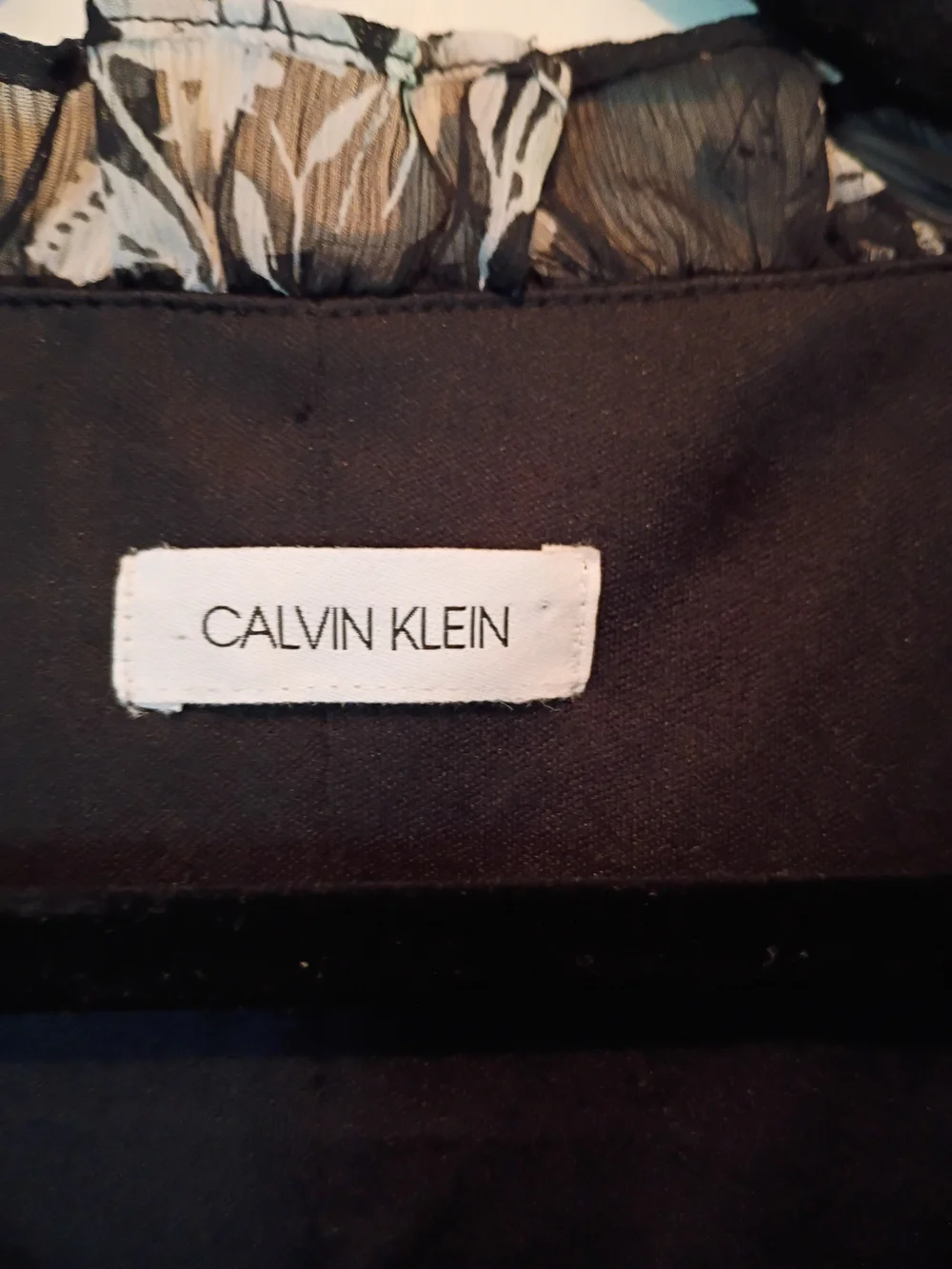 Calvin Klein Black Maxi Dress with Light Blue Floral Print - Picture 7 of 13